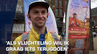 Stanislav (32) uit Oekraine begint op Grote Markt aan monster-hardlooptocht voor goede doelen