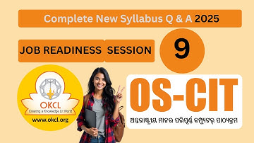 OSCIT JOB READINESS SESSION 9 | ERA SESSION 9 | OKCL | OSOU SAMBALPUR | OSCIT EXAM | OSCIT 2025 |