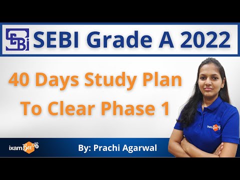 SEBI Grade A 2022 | 40 days Study Plan to Clear Phase 1 | By Prachi Agarwal