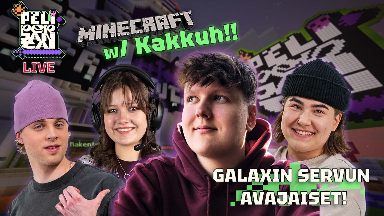 🔴 GALAXIN MINECRAFT-SERVU ON TÄÄLLÄ! Vieraana @Kakkuh 🚀⛏️