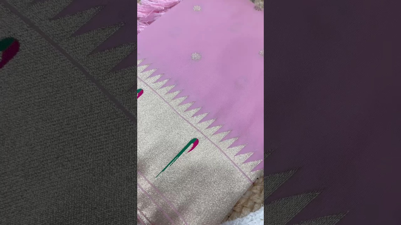 Soft Paithani Silk Meenakari Peacock Pallu Saree
