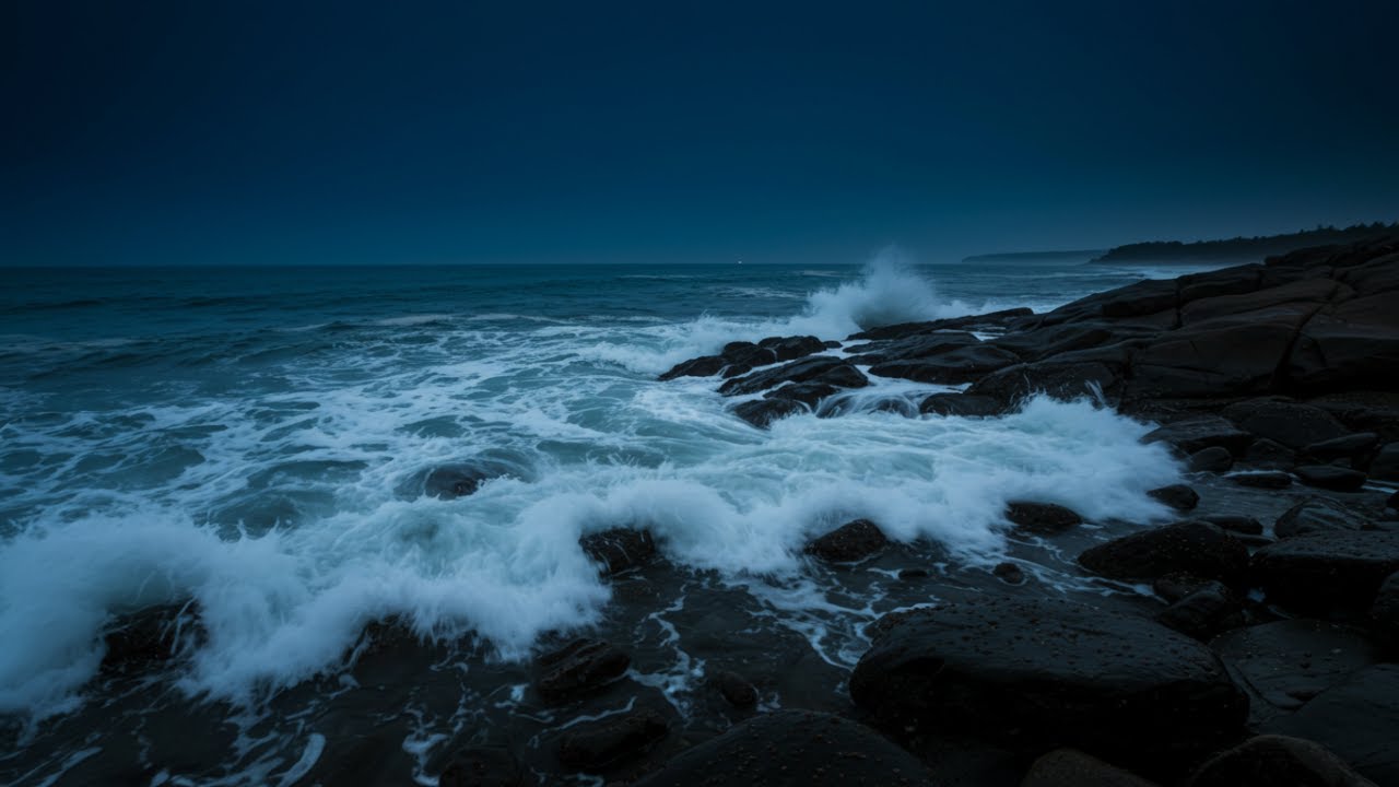 Gentle Midnight Sea Waves to Help You Drift into Restful Sleep