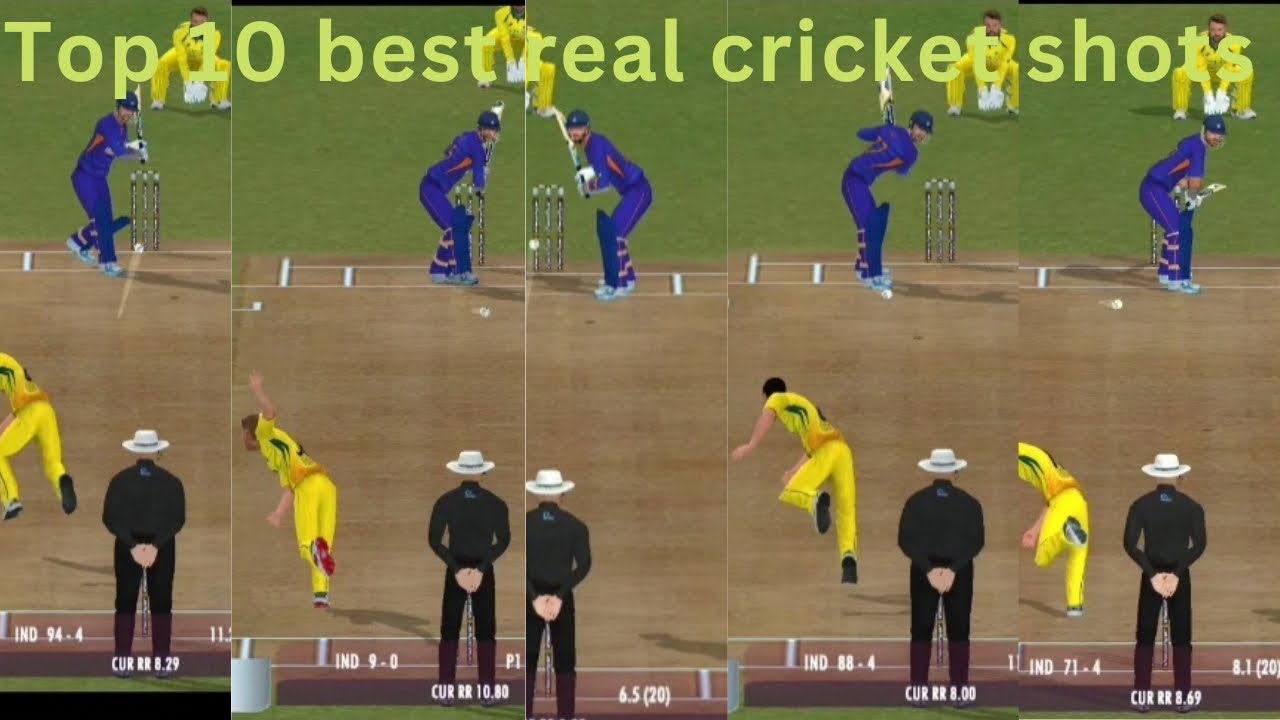 Top 10 best shots of real cricket //india vs australia//🏆🏏🏆🏏// YouTube
