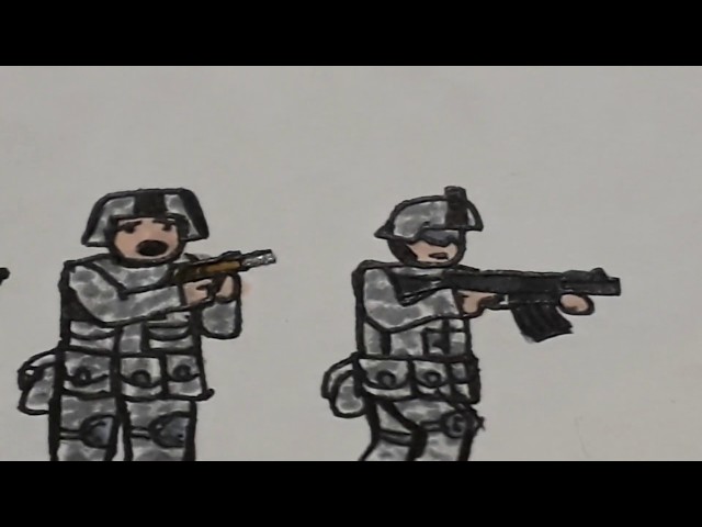 Drawing U S soldiers for 1 whole hour - YouTube