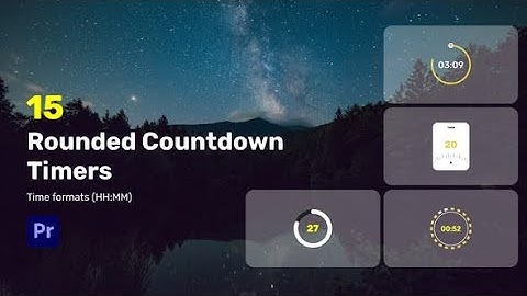 Premiere Pro Template: Rounded Countdown Timers + Free Font