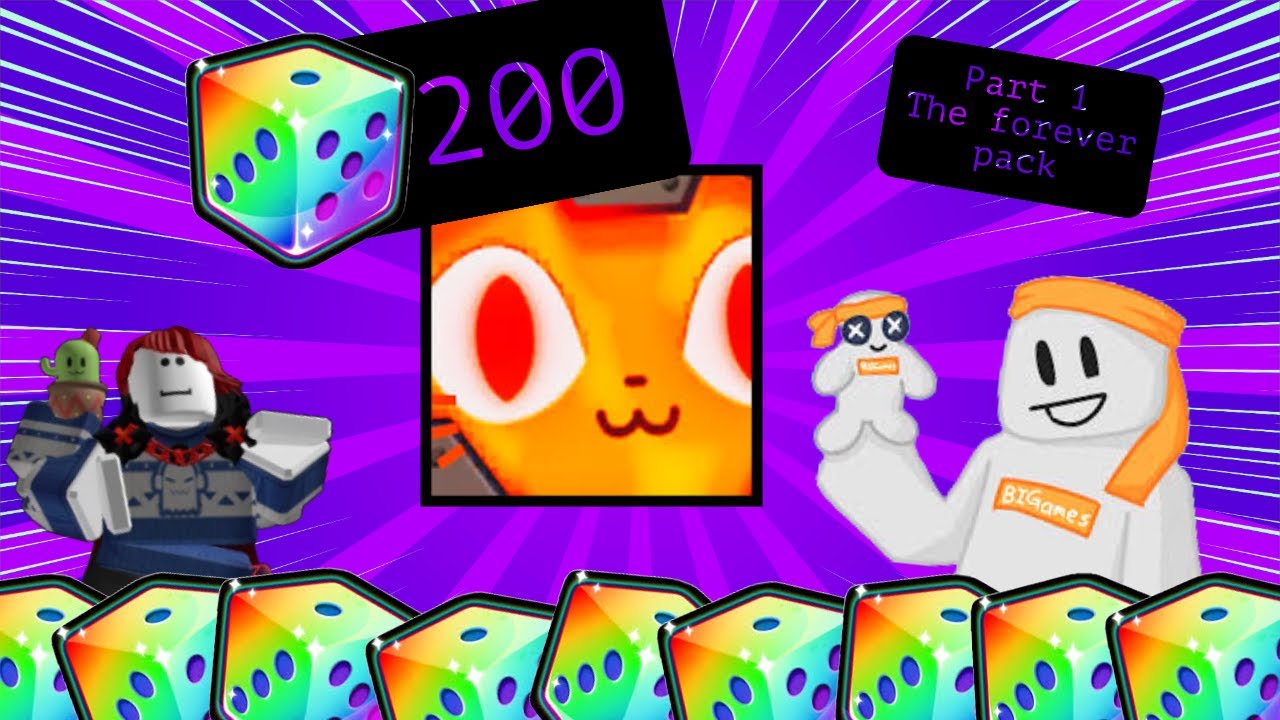 Opening 200 mega lucky dice 2 in pet sim 99 rng event part 1(The ...