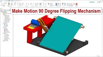 Solid Edge Motion Simulation #92 | Assembly & Make Animation 90 Degree Flipping Mechanism