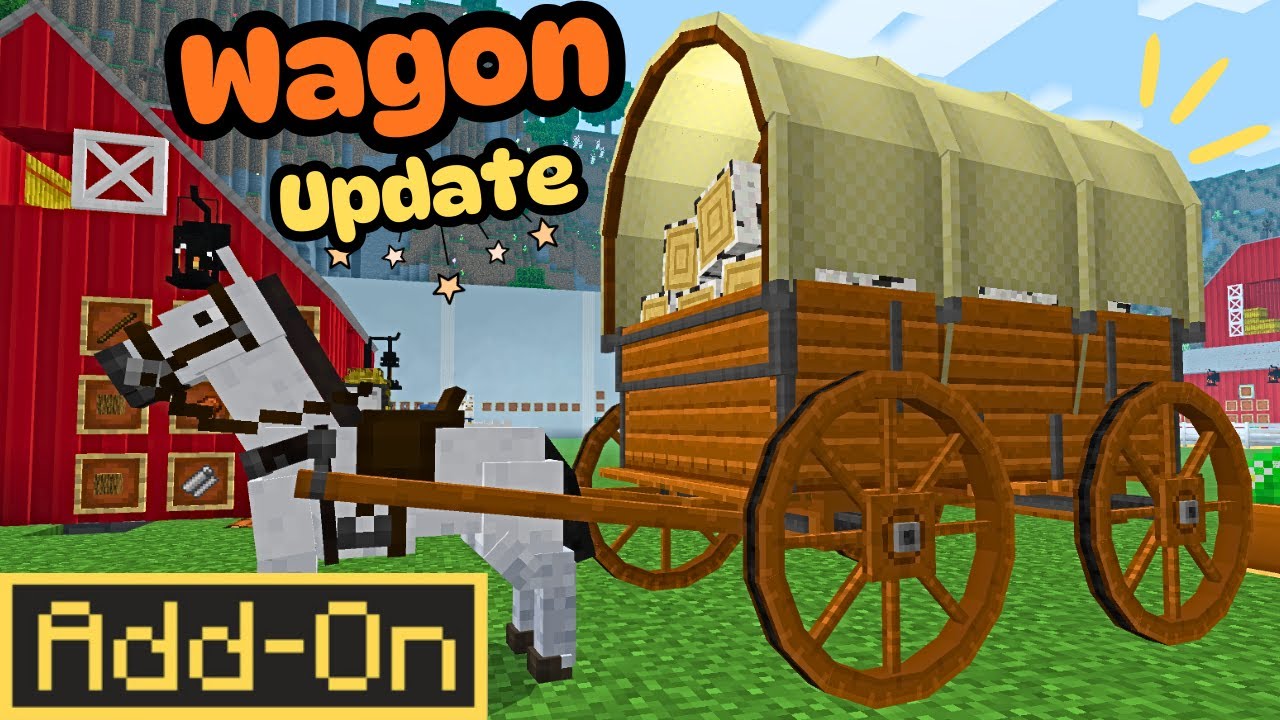 🐴 The WAGON Update! Attach & Customize Wagons for Horses in Minecraft ...