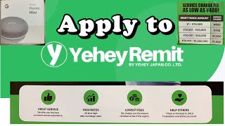 How to apply | #YeheyRemit | Yehey Japan