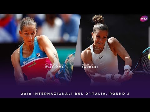 Karolina Pliskova vs. Maria Sakkari | 2018 Internazionali BNL d'Italia Second Round | WTA Highlights