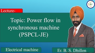 Lec-79 Power flow in synchronous machine (PSPCL-JE)