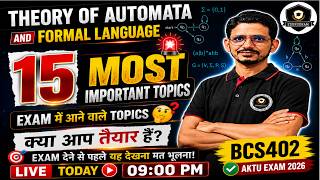 BCS402 TAFL Most Important Topics 2026 🔥 | Theory of Automata and Formal Language | AKTU Exam