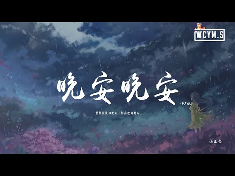 小三金 - 晚安晚安(DJ版)「想對你說句晚安，對你說句晚安」【動態歌詞/pīn yīn gē cí】