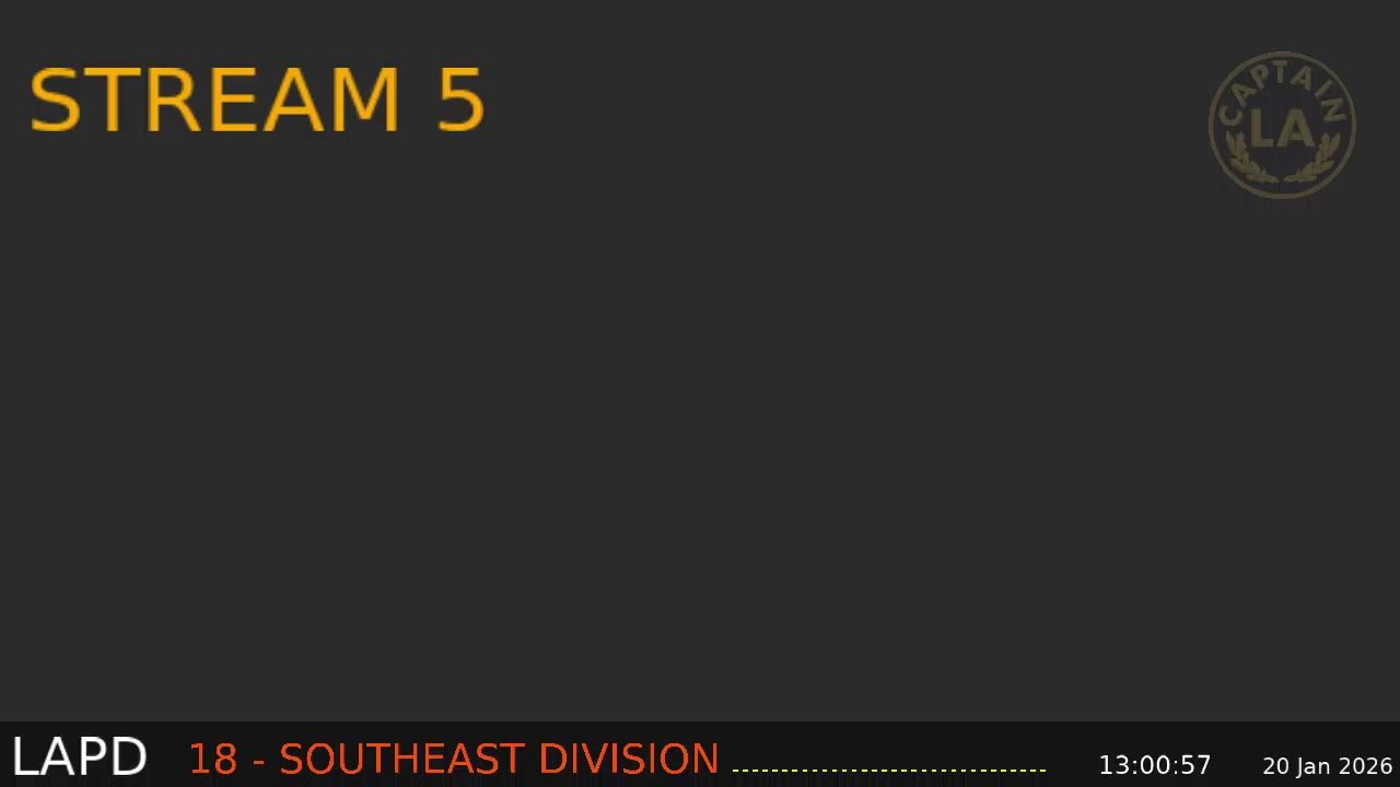 20-Jan-2026 Stream 5 - LAPD Southeast Div (or major incidents) LIVE Scanner Feed ARCHIVE - Stream 5