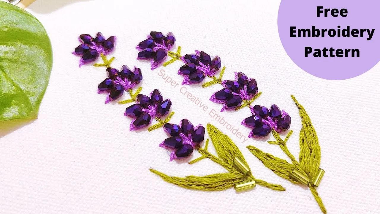 DIY Embroidery Delight How to embroider Lavender Fantasy Flower with