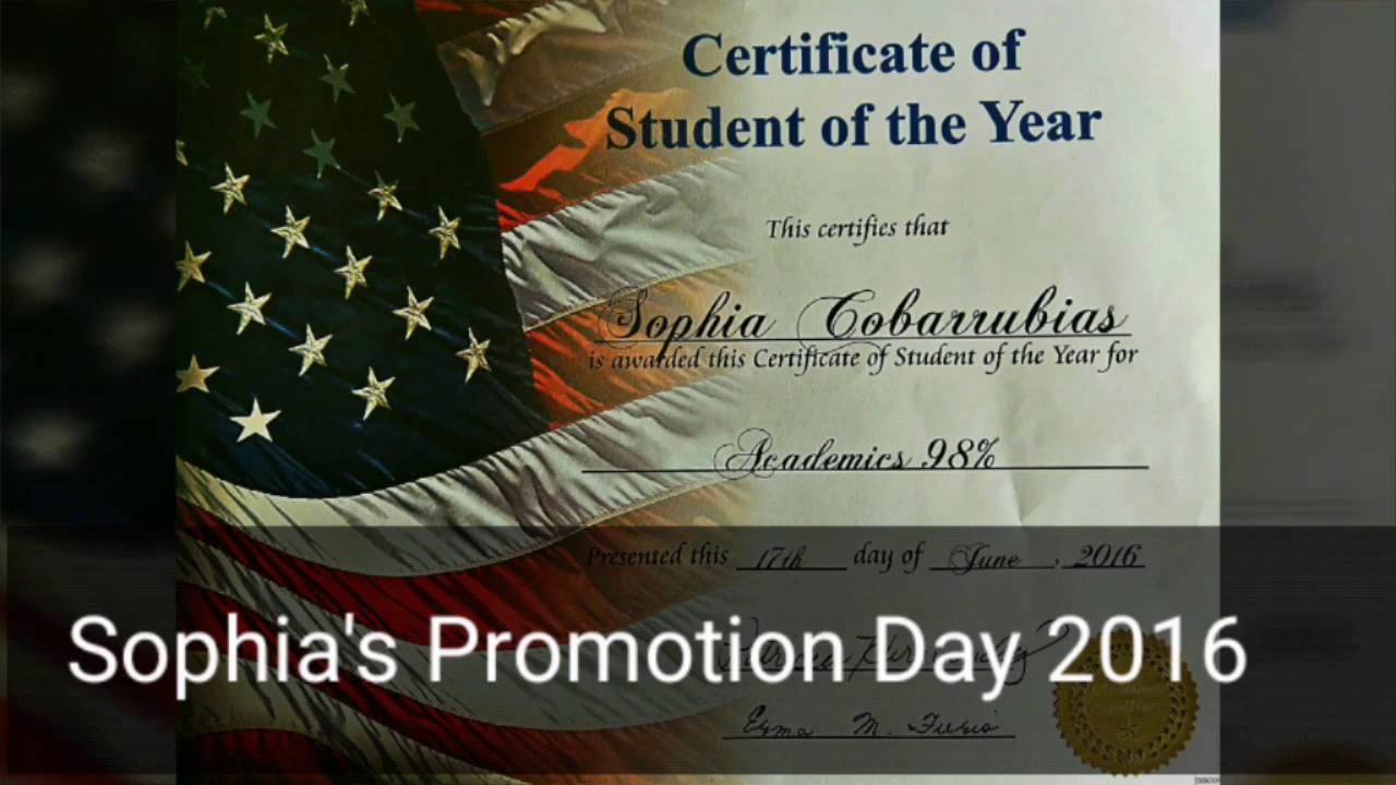 Promotion to 2nd grade