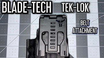 GUN BELT PISTOL AND ACCESSORY  MOUNTING SOLUTION - BLADE TECH TEK-LOK BELT ATTACHMENT - QUICK LOOK!