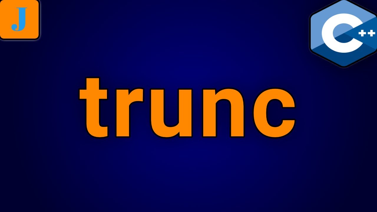 C++ trunc - YouTube