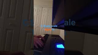 Warming up to the C Sharp scale on piano #piano #learn #study #practice #rehearse