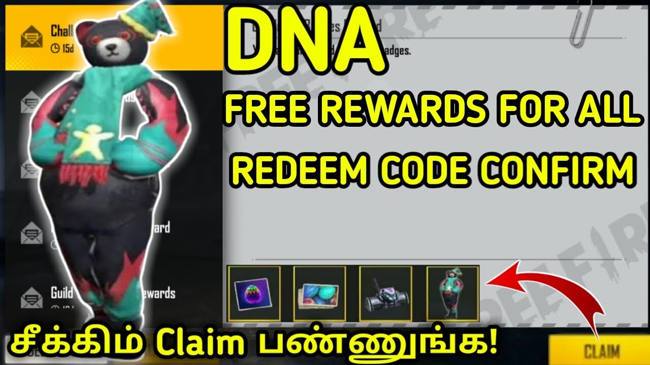 how to dna redeem free reward code on free fire in tamil | Love Gaming ...