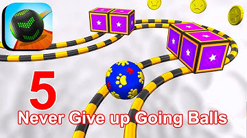 Never Give up Going Balls - Gameplay Walkthrough Levels 53-55 (Android, iOS)