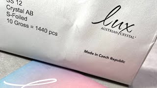 ASMR | I opened my LUX Austrian Crystals | 1400 Clear AB | Rhinestones  Unlimited