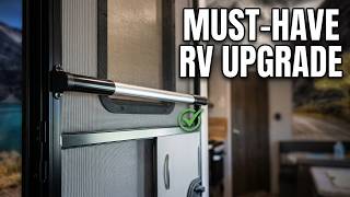 RV Camco Screen Door Cross Bar #rvtrack #rvupgrades #rvupgrade #rving #rvlife #rv #rvlifestyle