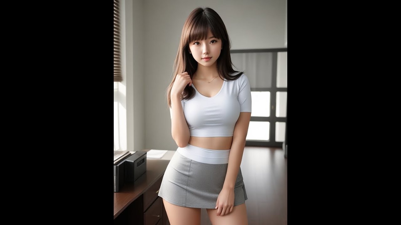 AI Art LookBook#Sweet faced secretary