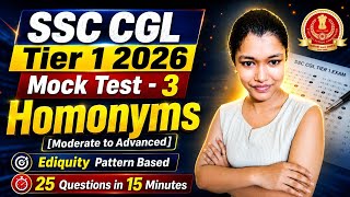SSC CGL English Mock Test 3 | Homonyms for SSC CGL 2026 | Tier 1 New Pattern screenshot 3