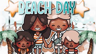 🏝 | AESTHETIC BEACH DAY ROUTINE! *ALMOST DROWN* || 🔊 WITH VOICE || Toca Boca Roleplay