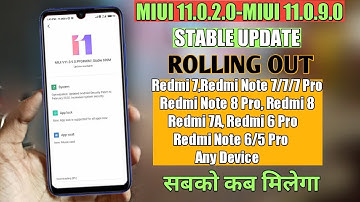 MIUI 11.0.2.0-MIUI 11.0.9.0 Stable Update Rolling Out Any Xiaomi Device