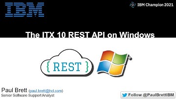 The ITX REST API on Windows