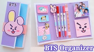 how to make BTS folder organizer / Diy folder organizer paper craft-back to school / paper folder