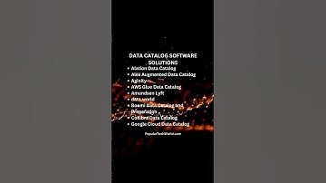 DATA CATALOG SOFTWARE SOLUTIONS.