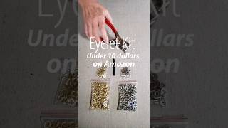 Using an inexpensive eyelet kit from Amazon