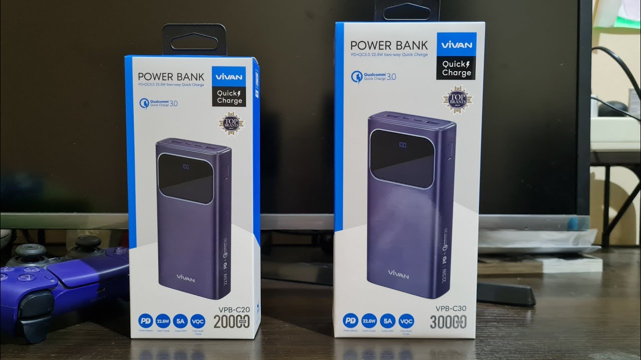 Perbandingan Powerbank Fast Charging Vivan C20 Dan C30. Dan
