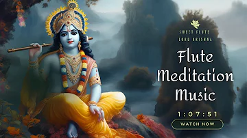 Sweet Flute Lord Krishna || Flute Meditation Music  | Mind  Relief , Sleep Relaxing Music,