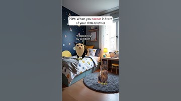 POV: You swore in front of your lil bro 😥😳 #funnymemes #relatable #pets #cat