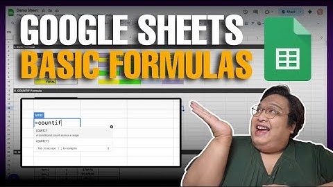 Basic Google Sheets Formulas Tutorial