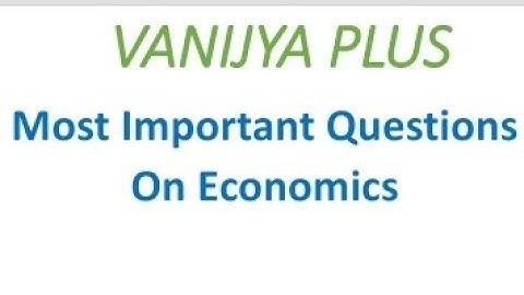 MCQ con business economics Set 1 for b.com, m.com entrance exam