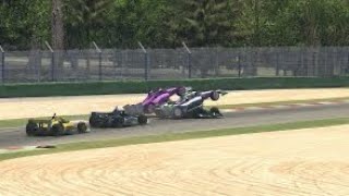Airborn Indycar Crash Imola Iracing Dallara Ir18 Tv2 Cam