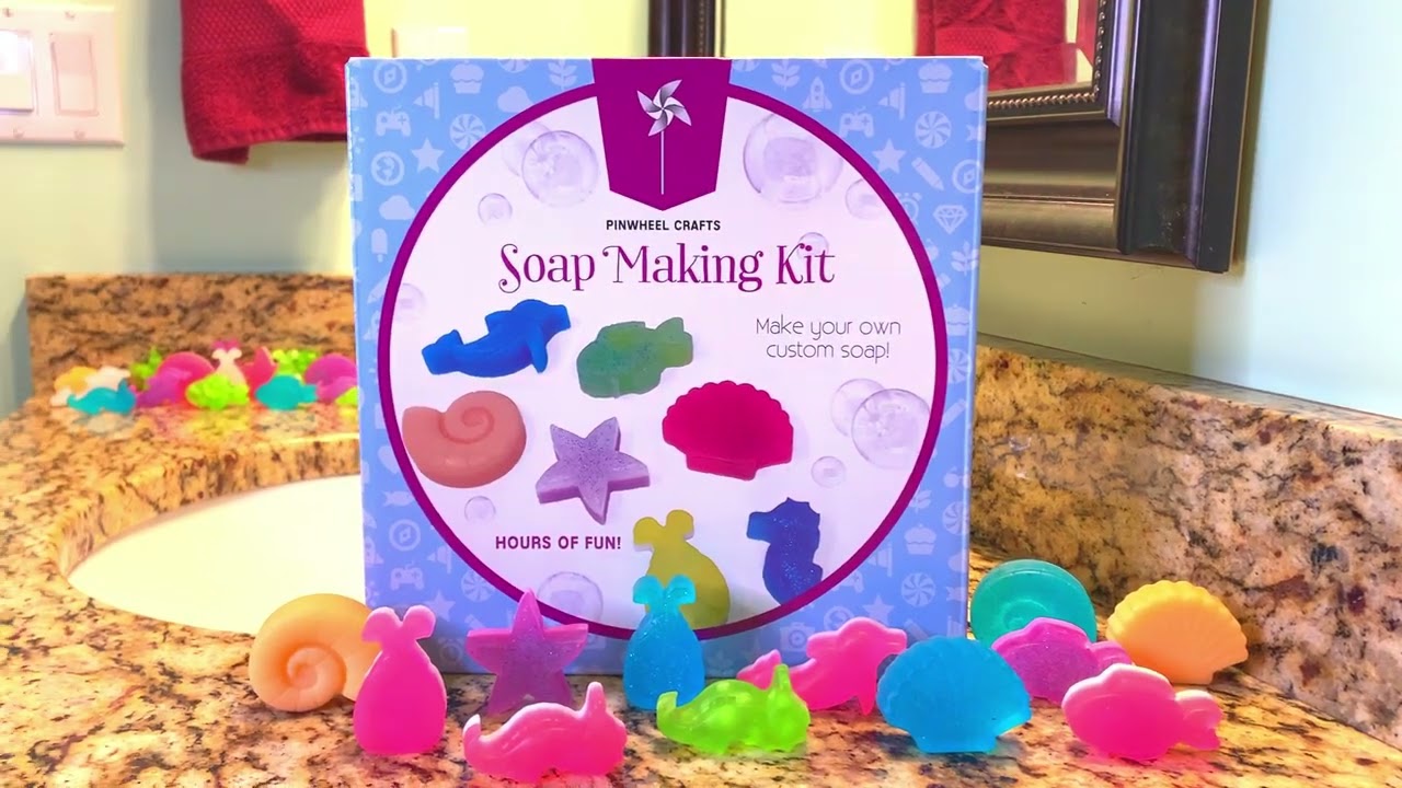  B Me Beginner Soap Making Craft Kits for Kids Girls Ages 6+, Make 15+ Soap Shapes with 5 Different Scents