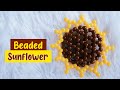 Tutorial Membuat Gantungan Kunci Manik Manik  Bunga Matahari// How To Make Beaded Keychain Sunflower