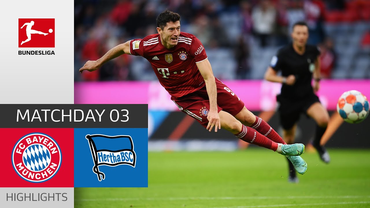 Takt selvfølgelig Bliv ved FC Bayern München - Hertha Berlin 5-0 | Highlights | Matchday 3 –  Bundesliga 2021/22 - YouTube