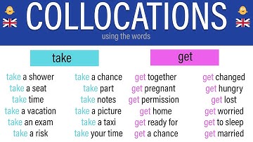 26 Collocations Words using TAKE and GET in English