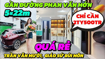 Nhà Rộng Ở SƯỚNG 5×22m💥Gần đường Phan Văn Hớn, Trần Văn mười #nhahocmon 