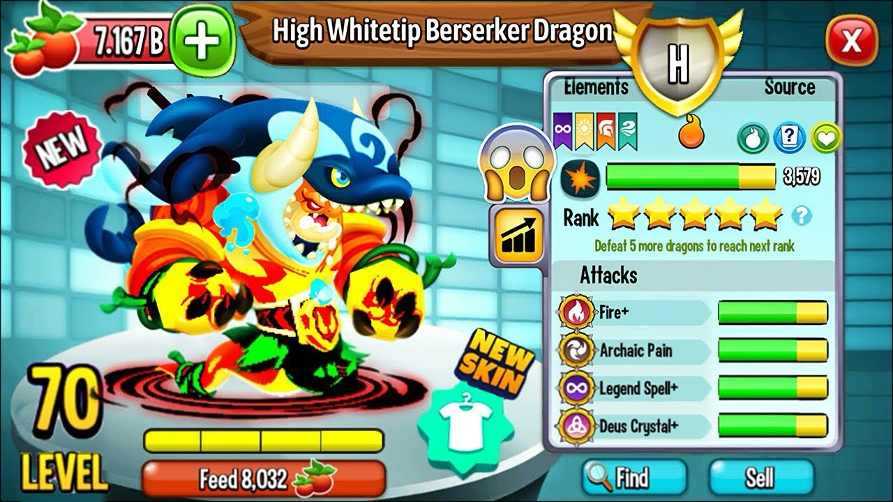 ACTIVE THIRD SKIN HIGH WHITETIP BERSERKER | ГОРОД ДРАКОНОВ