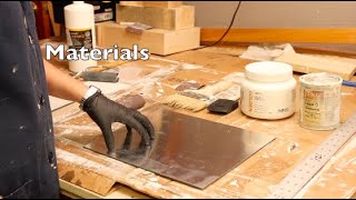 ALUMINUM PANEL How to Cut it Prepare the surface Gesso and Mount Linen on it