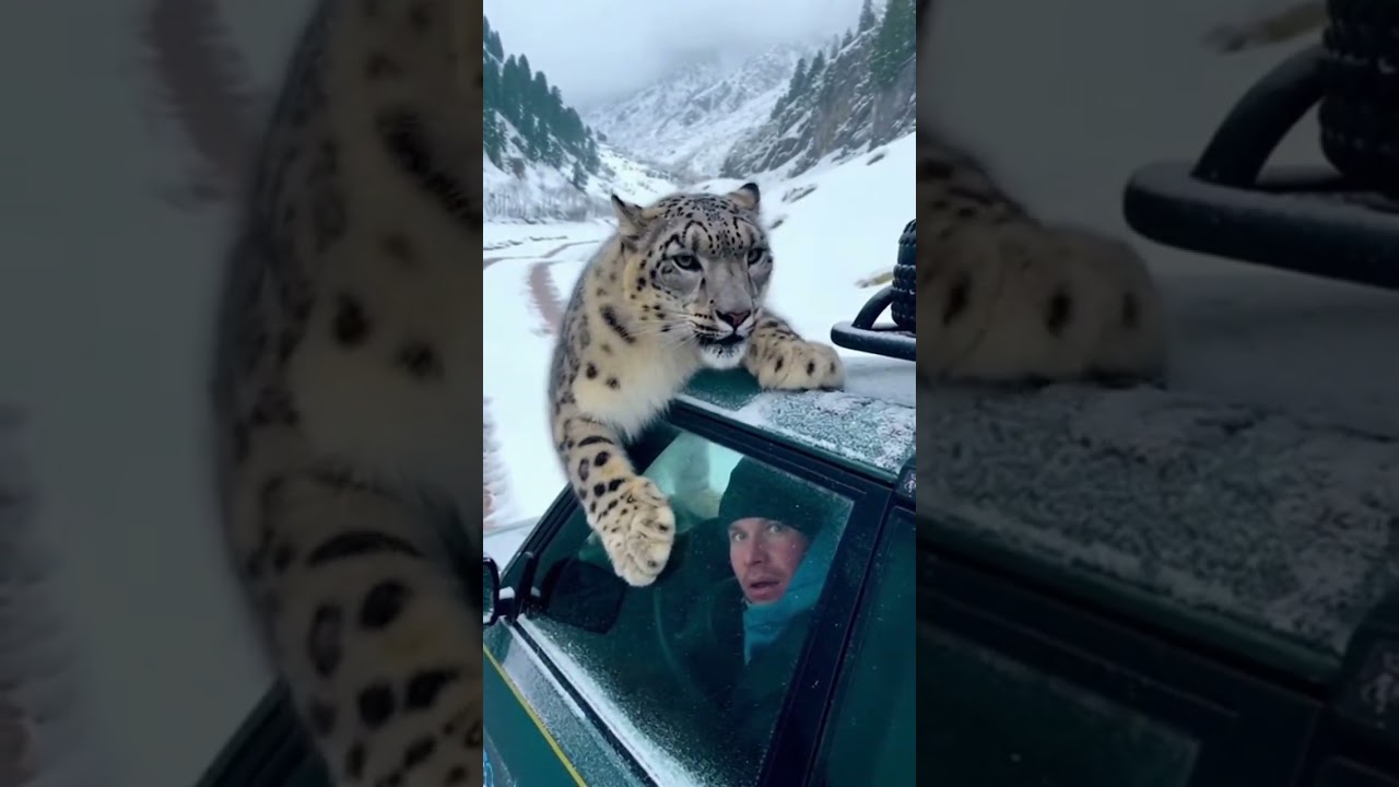 wildlife cam shot  A snow covered mountain trail 