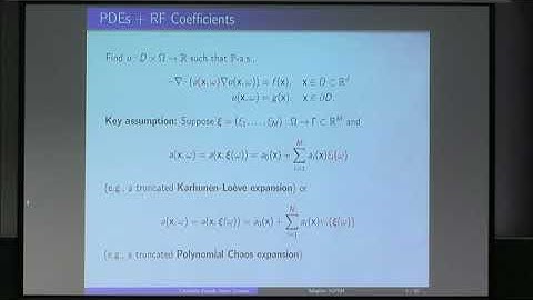 UNQW02 | Catherine Powell | Adaptive Stochastic Galerkin Finite Element Approximation for Elliptic